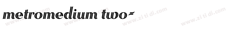 metromedium two字体转换
